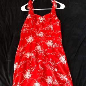 NORDSTROM Red Floral Dress